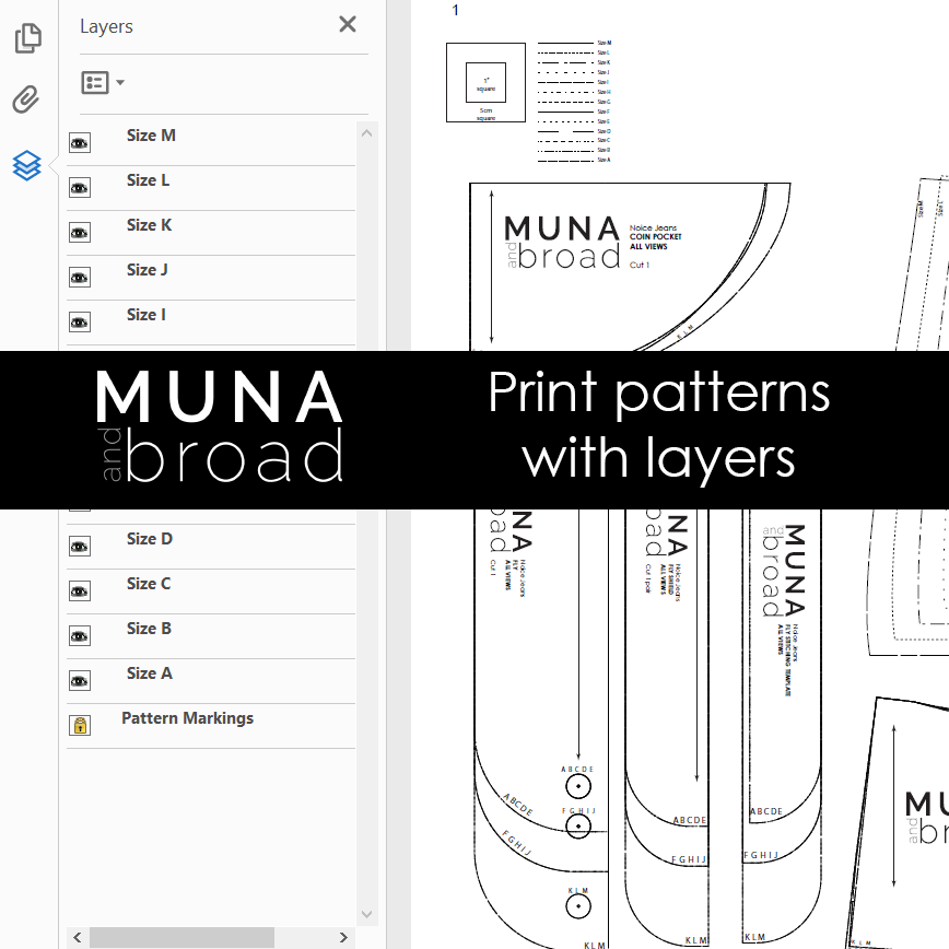 How to print PDF patterns using layers – Muna and Broad